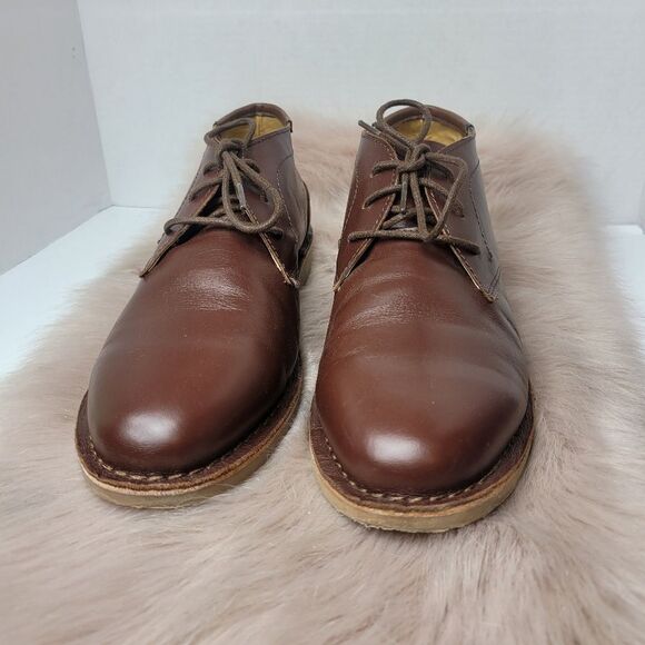 Kenneth Cole New York Real Deal Crazy Horse Brown Chukka Boots Shoes Size 7 - Picture 2 of 10